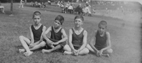 Sylvio Beauregard, John Montagna, Enrico Vercellone, unknown boy at Calhoun Park